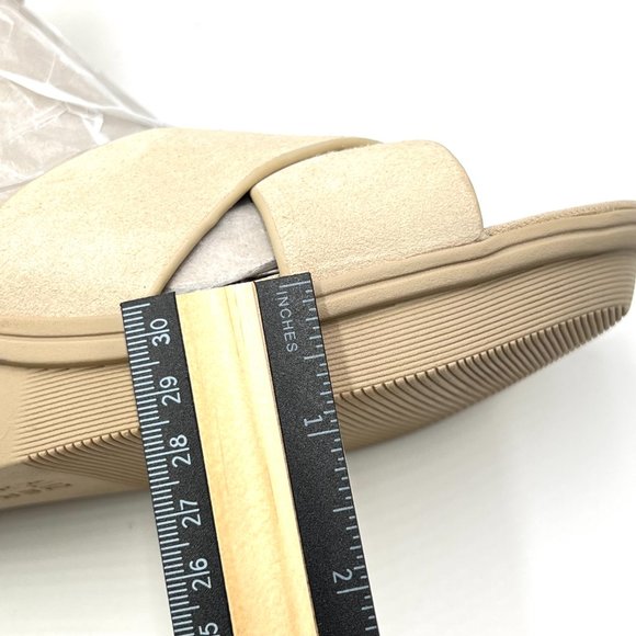 Naturalizer Size 8 Riviera Tan Nude Beige Sand Suede Leather Wedge Sandals Shoes - Picture 11 of 12